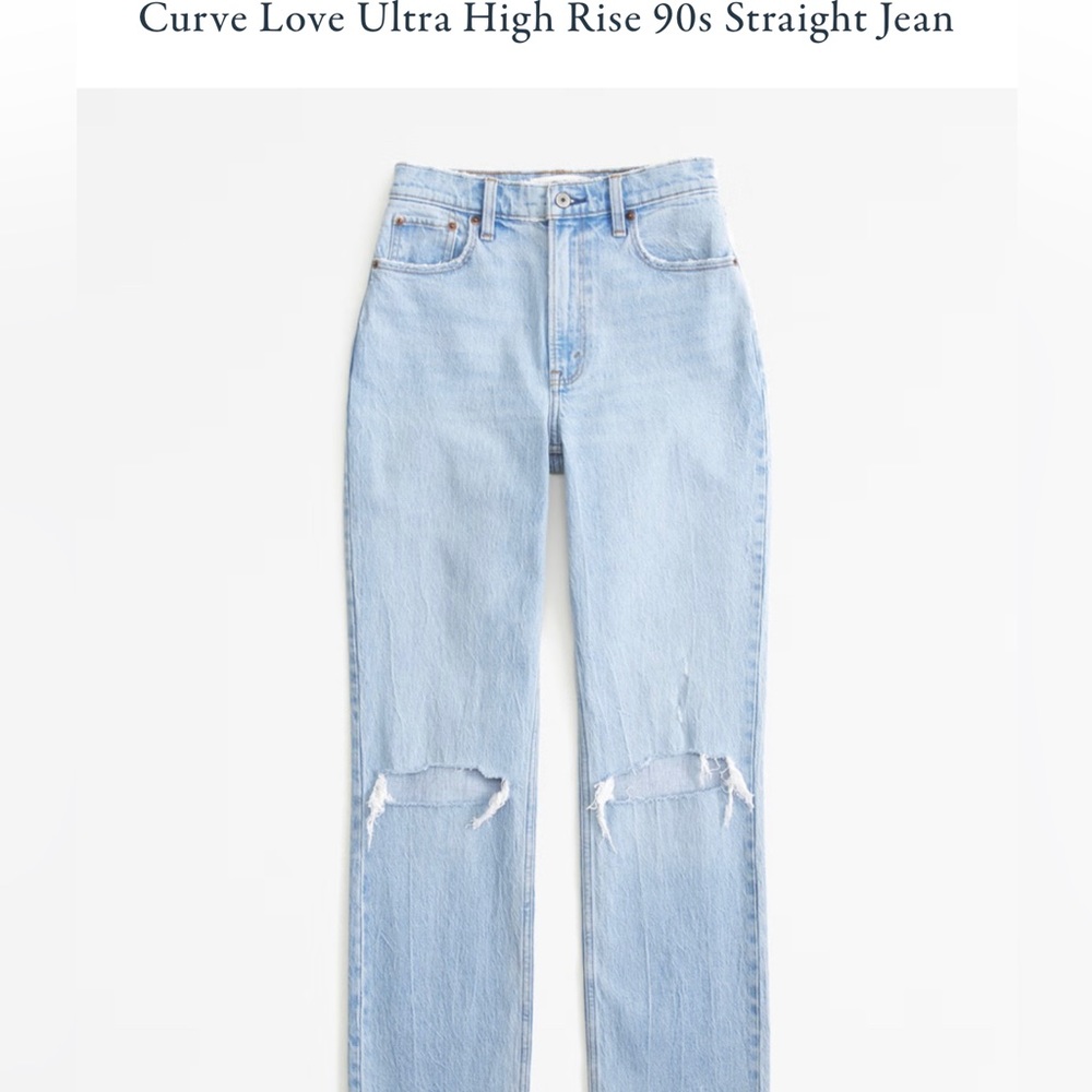 Abercrombie & Fitch Curve Love Ultra High Rise 90’s Straight Jeans 29 Extra Long - Picture 1 of 3